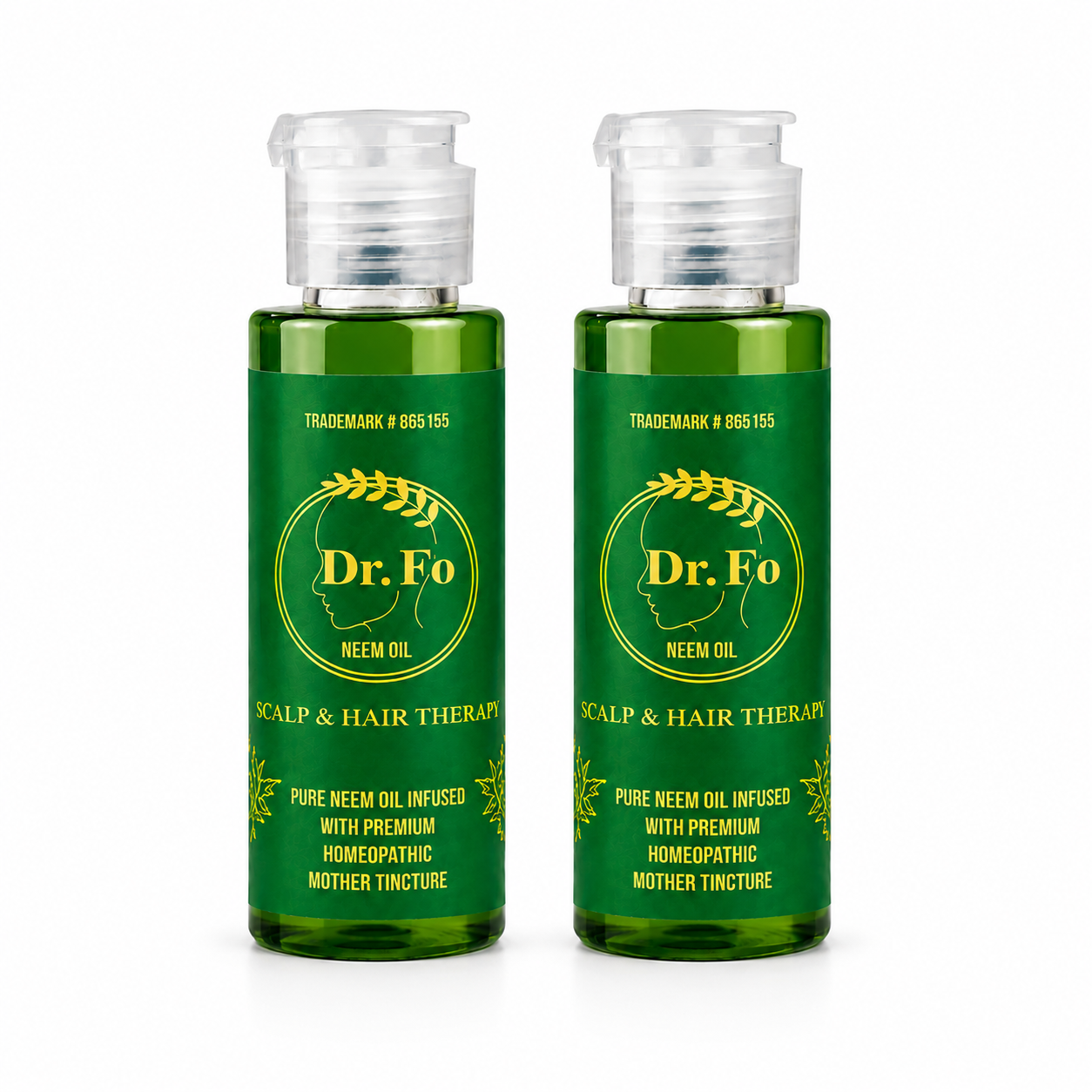 Dr. Fo Scalp & Hair Therapy with Pure Neem Oil & Premium Homeopathic Mother Tinctures® – Bundle of 2