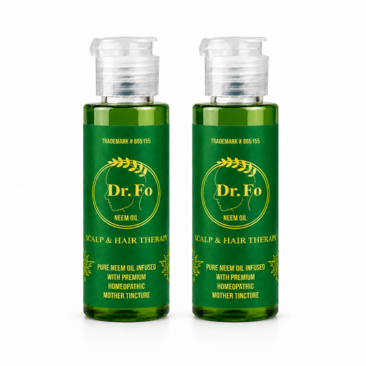 Dr. Fo Scalp & Hair Therapy with Pure Neem Oil & Premium Homeopathic Mother Tinctures® – Bundle of 2
